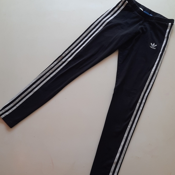 Adidas extra small black white athletic leggings - Picture 3 of 9